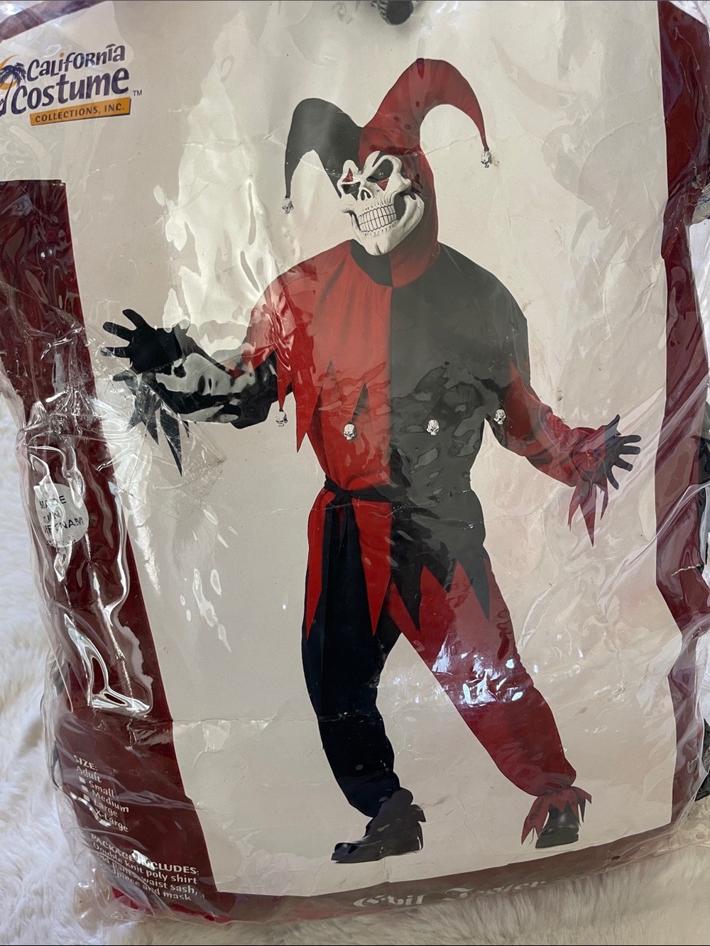 California Costumes Red and Black Jester Clown Costume for Kids